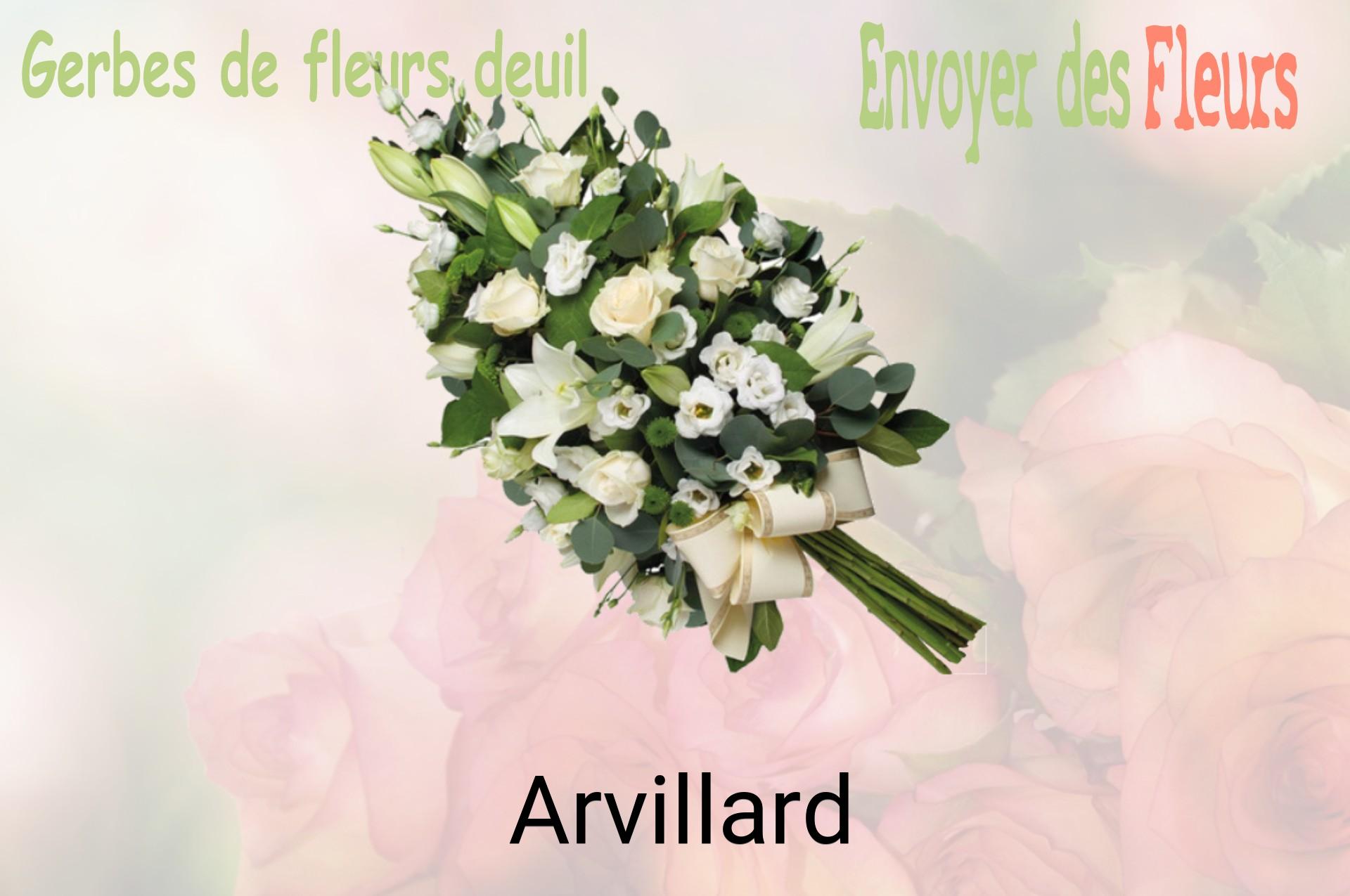 Gerbe de fleurs de deuil livrée à Arvillard